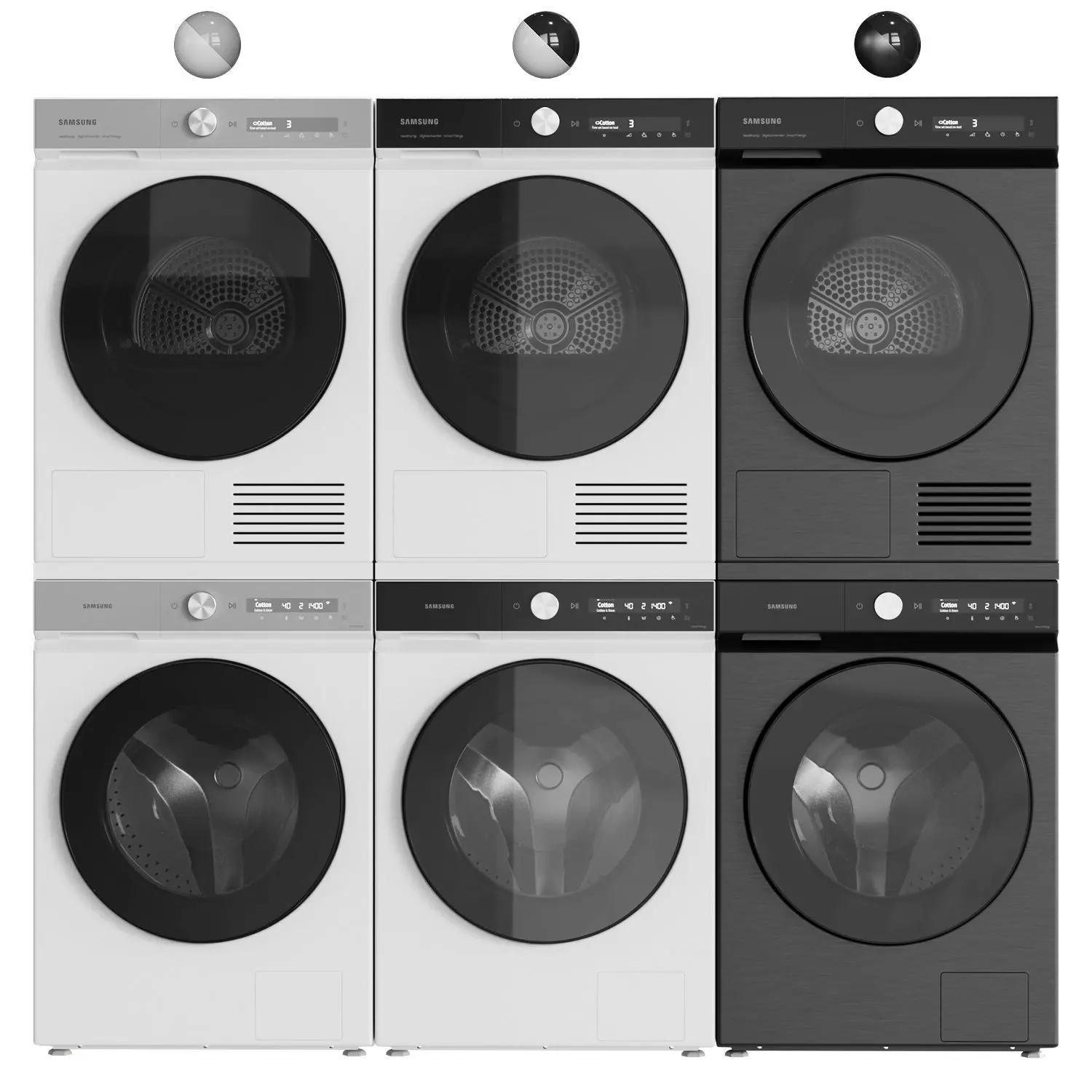 Washing and drying machine Samsung WW9400B DV9400B 3D model