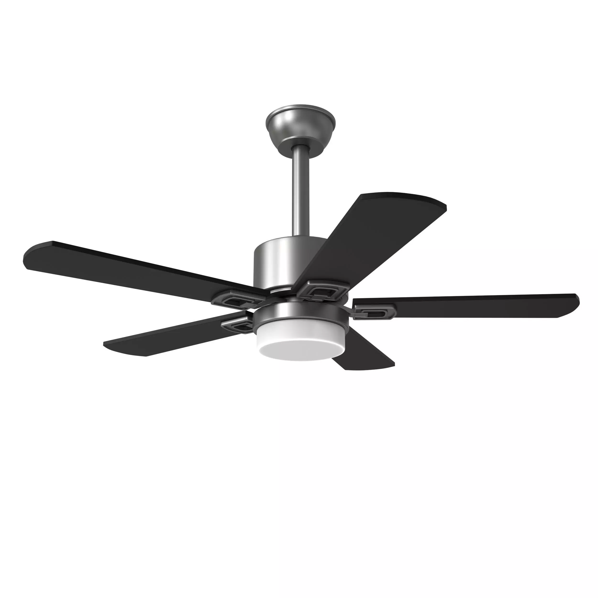 Ceiling Fan with Cylinder Light 3D model