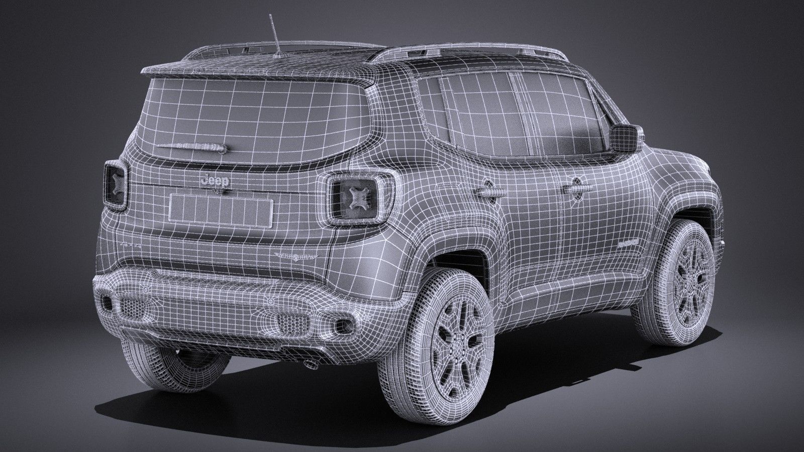 Jeep Renegade 2017 VRAY 3D model_15