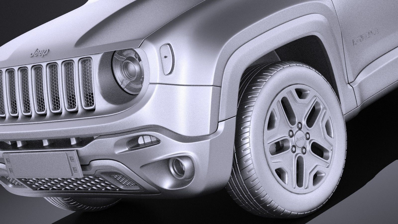 Jeep Renegade 2017 VRAY 3D model_10