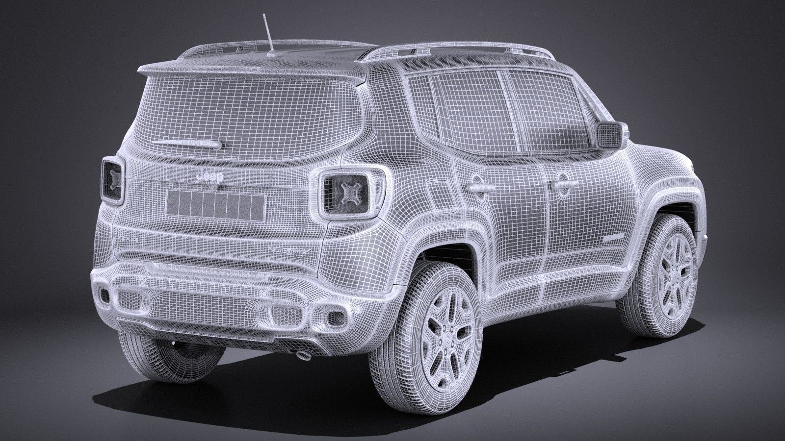 Jeep Renegade 2017 VRAY 3D model_13