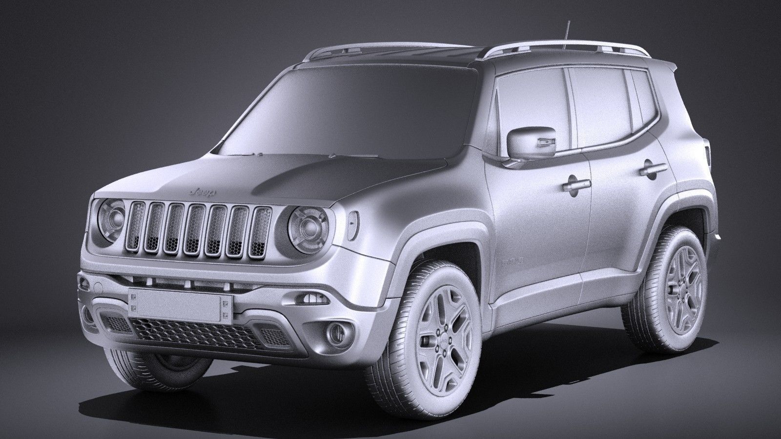 Jeep Renegade 2017 VRAY 3D model_9