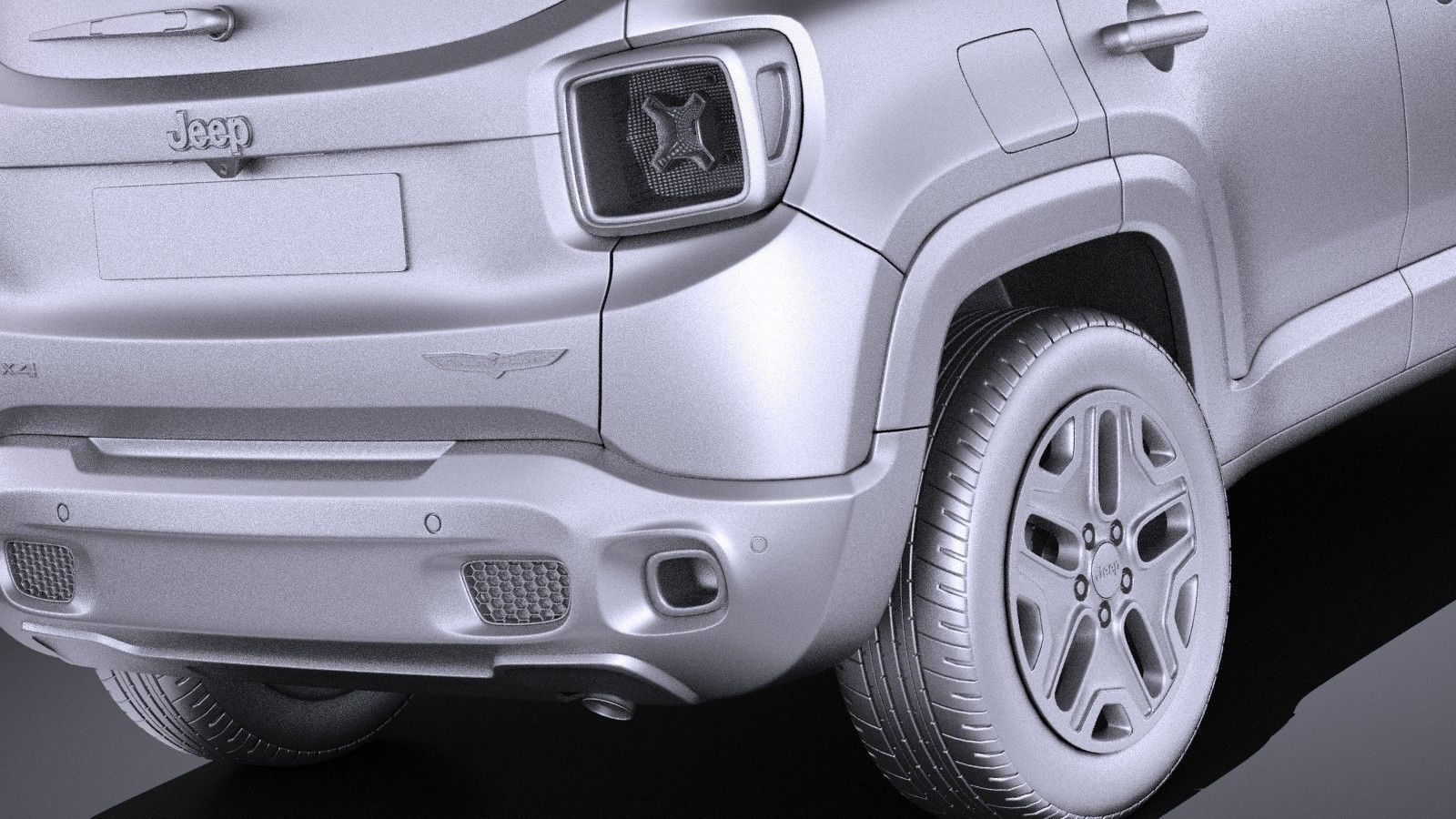 Jeep Renegade 2017 VRAY 3D model_11