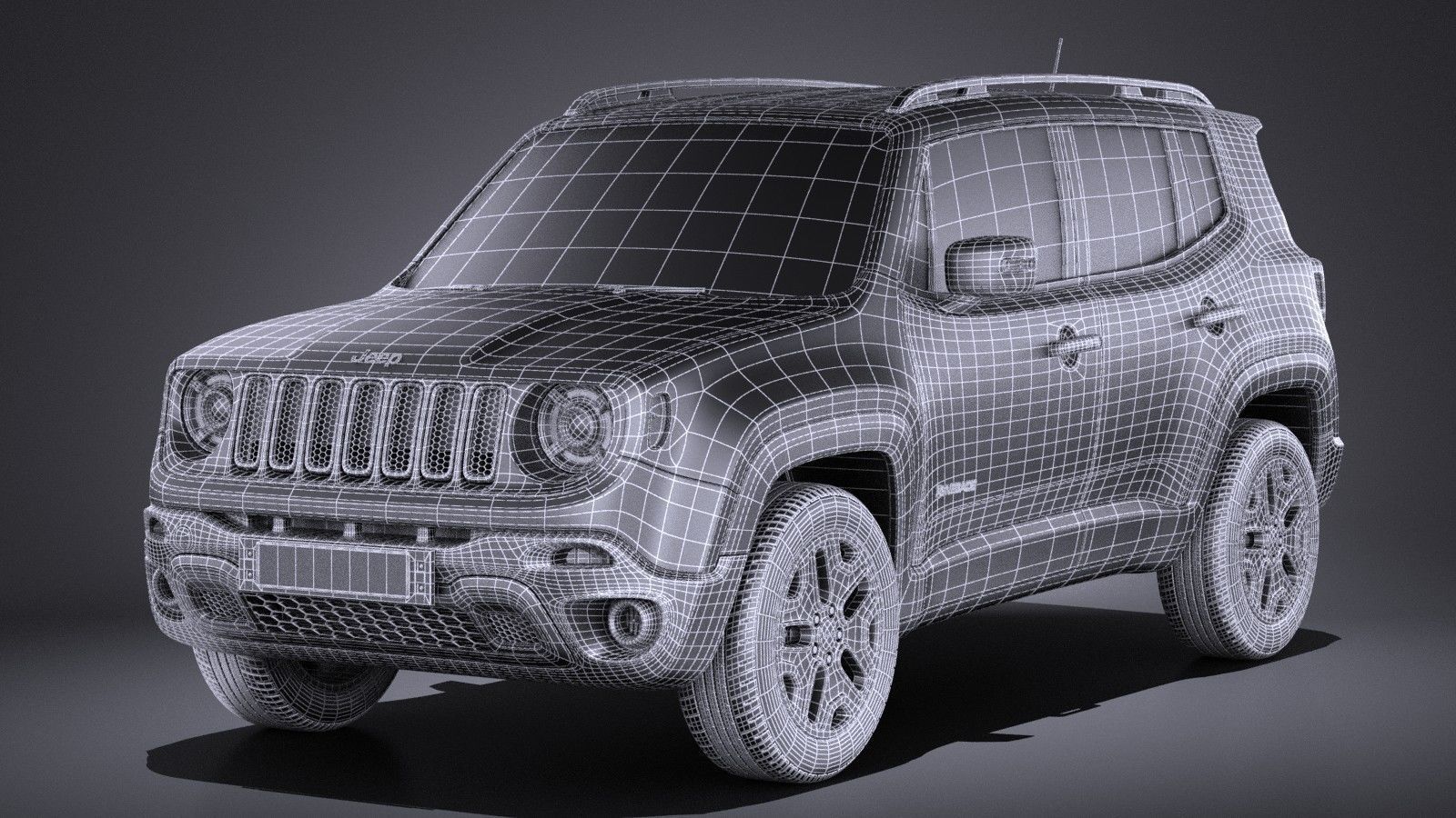Jeep Renegade 2017 VRAY 3D model_14
