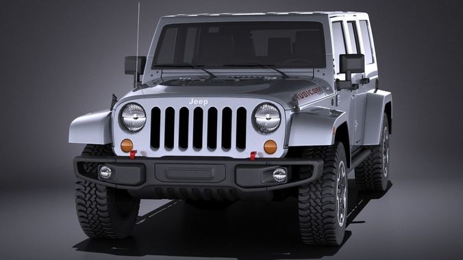 Jeep Wrangler Rubicon 2017 VRAY 3D model