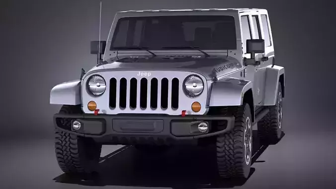 Jeep Wrangler Rubicon 2017 VRAY 3D model