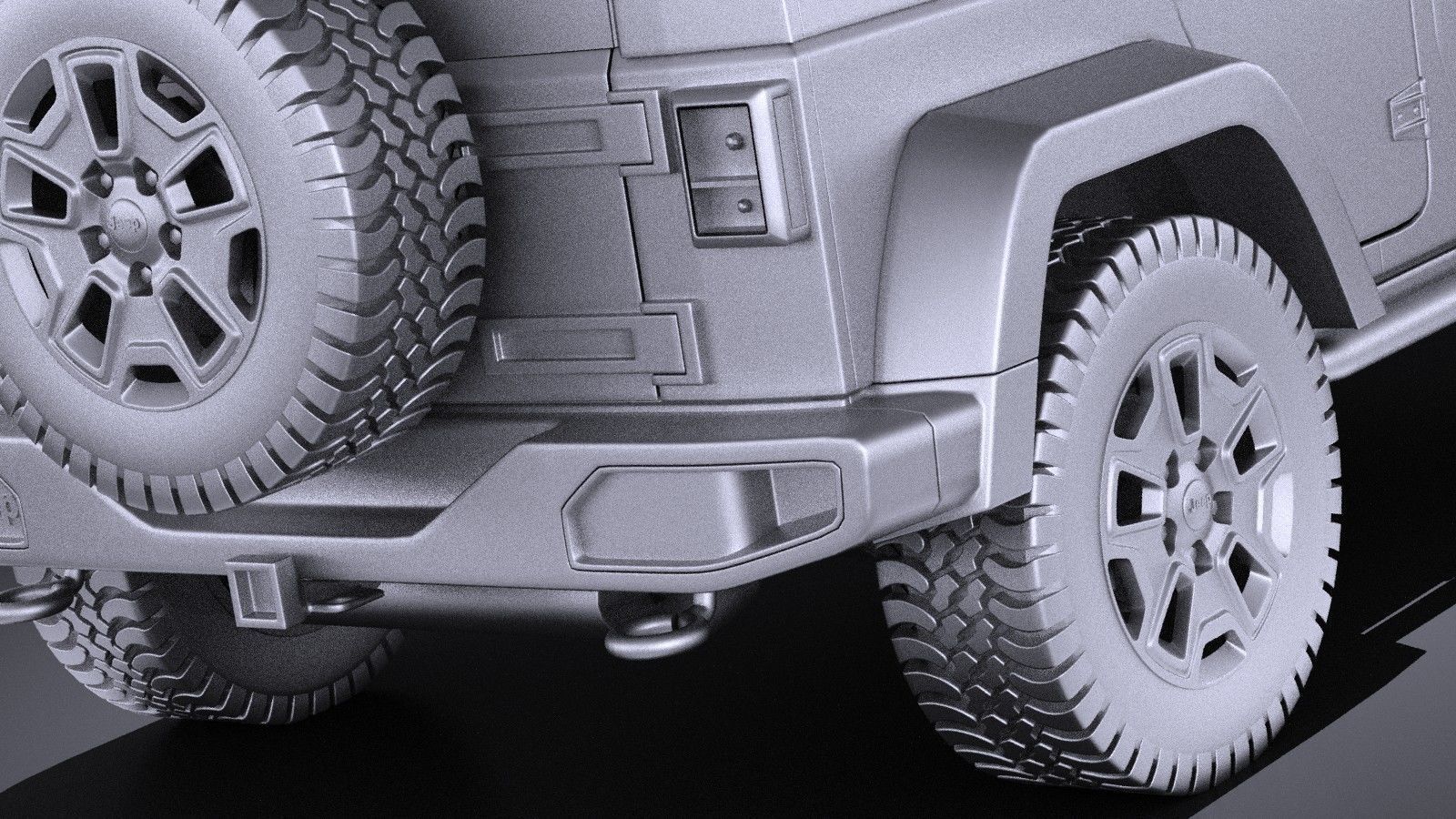 Jeep Wrangler Rubicon 2017 VRAY 3D model_10