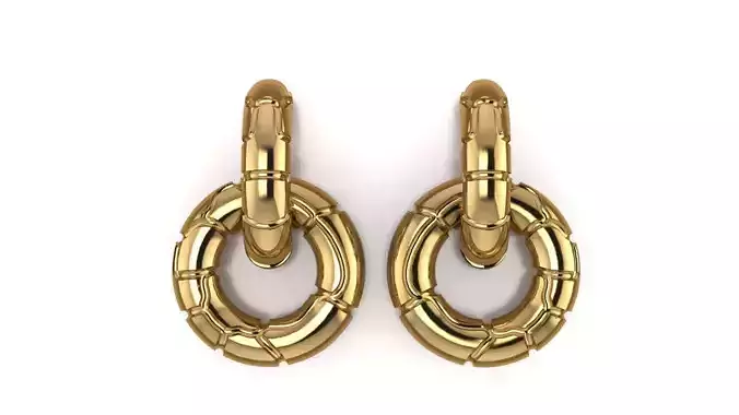The Meridian Hoops Earring jewelry 3D model - for her 3D print model