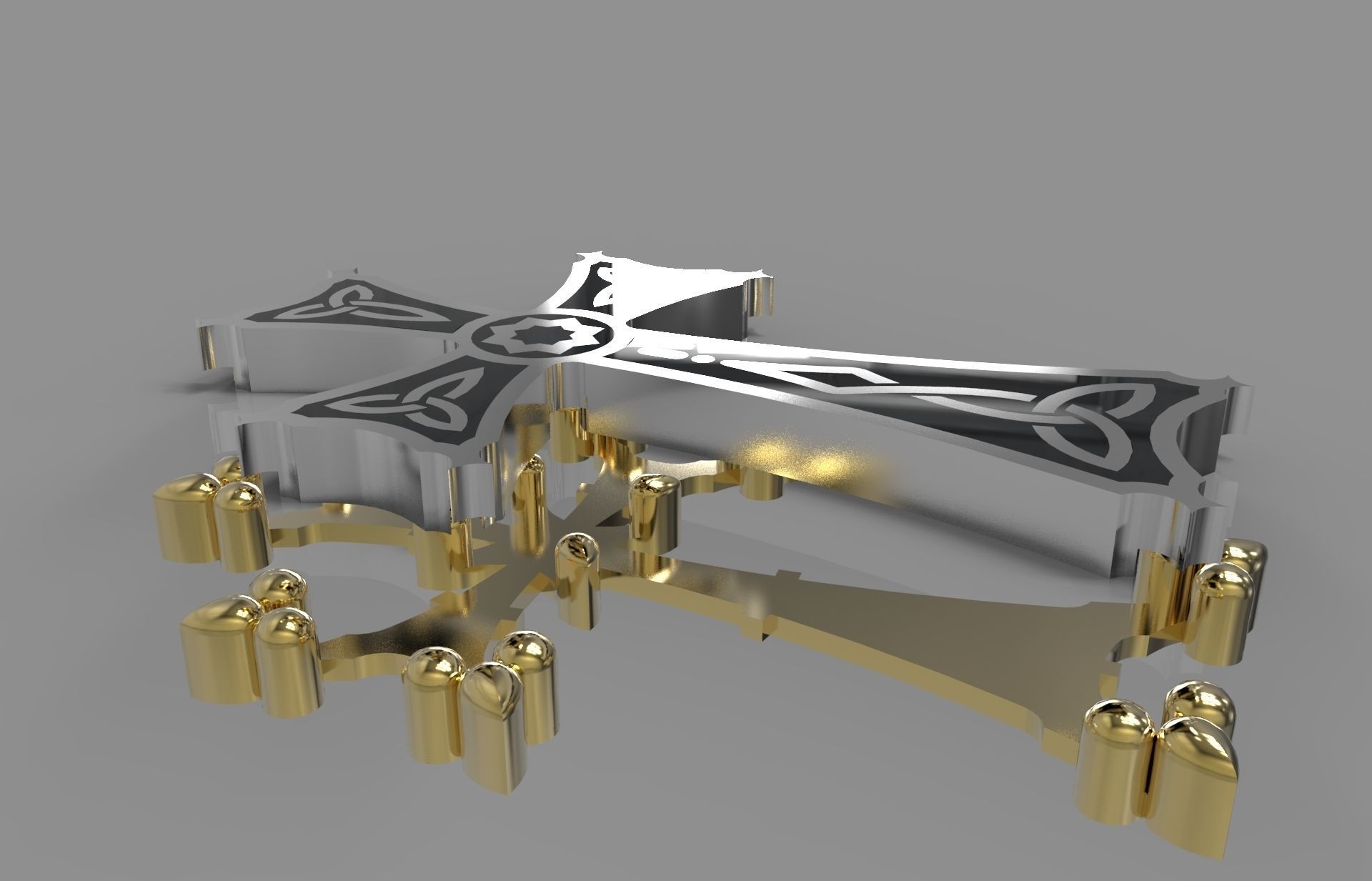Armenian  cross  3D print model_10