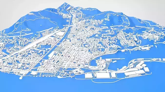 Cityscape Savona Italy 3D model 3