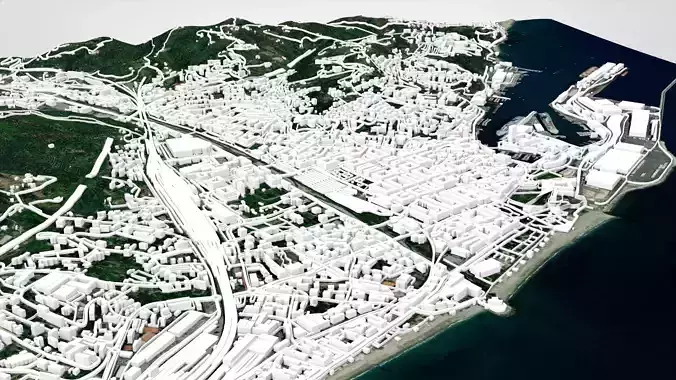 Cityscape Savona Italy 3D model 5