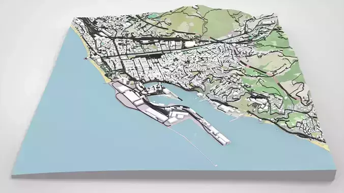 Cityscape Savona Italy 3D model 6