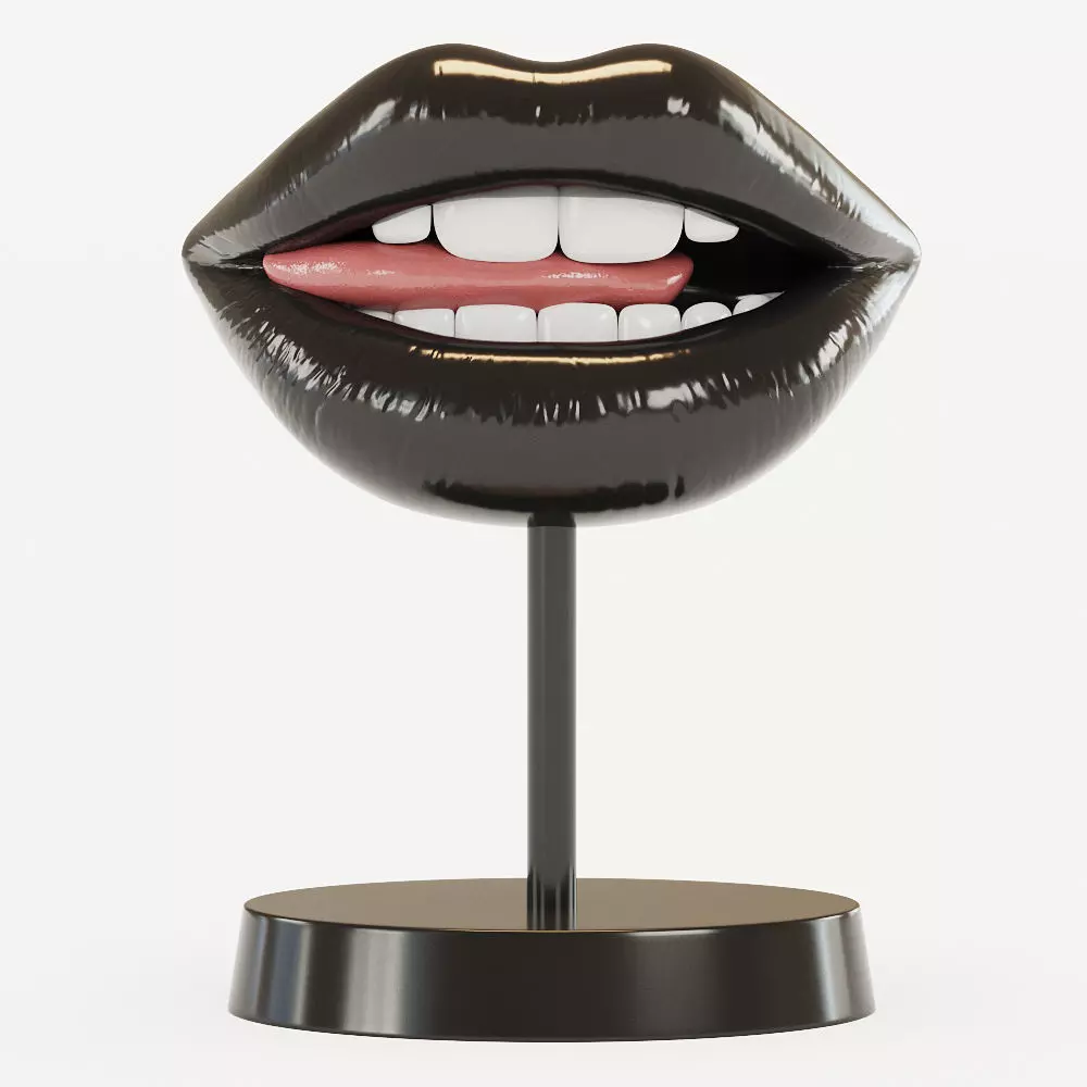 Figurine Lips Black 3D print model