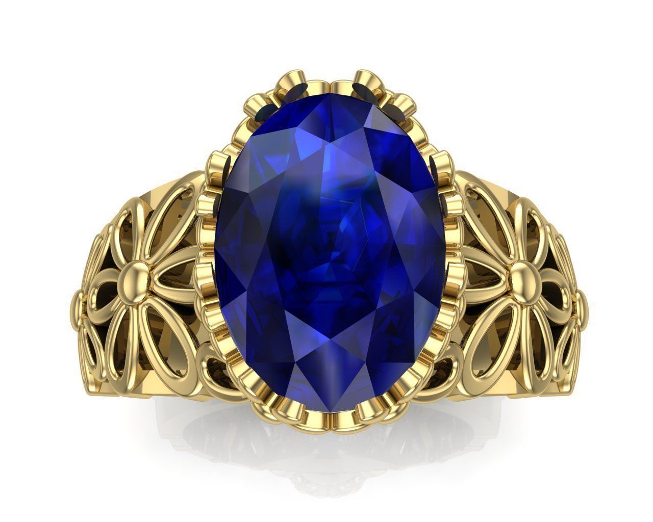 Ring flowers 3D print model_2