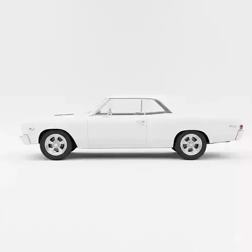1967 Chevrolet Chevelle SS Low-poly 3D model 5