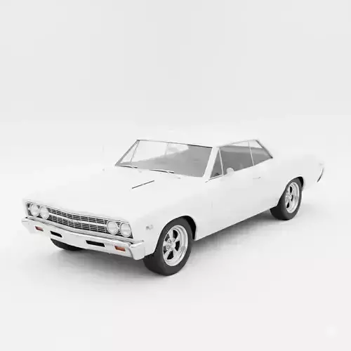 1967 Chevrolet Chevelle SS Low-poly 3D model 2