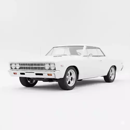 1967 Chevrolet Chevelle SS Low-poly 3D model 7
