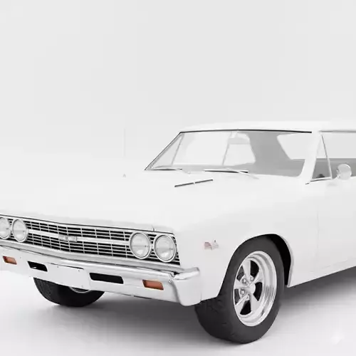 1967 Chevrolet Chevelle SS Low-poly 3D model 4
