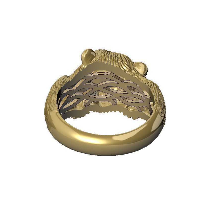 Mens bear ring 015 3D print model_6