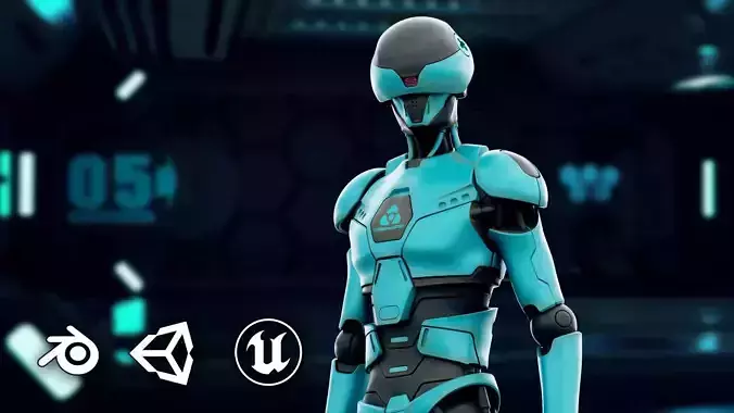 CYBORGTOPIA B-24 Rigged for Unreal Engine - Unity - MIXAMO