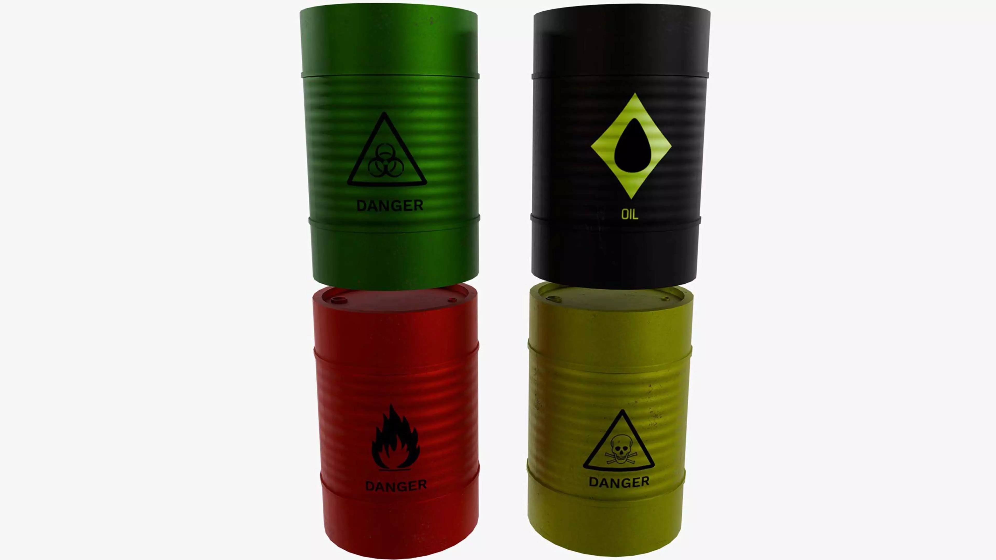 Metal Barrel V2 Low-poly 3D model