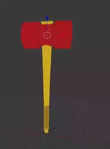 Its a toy hammer Low-poly 3D model