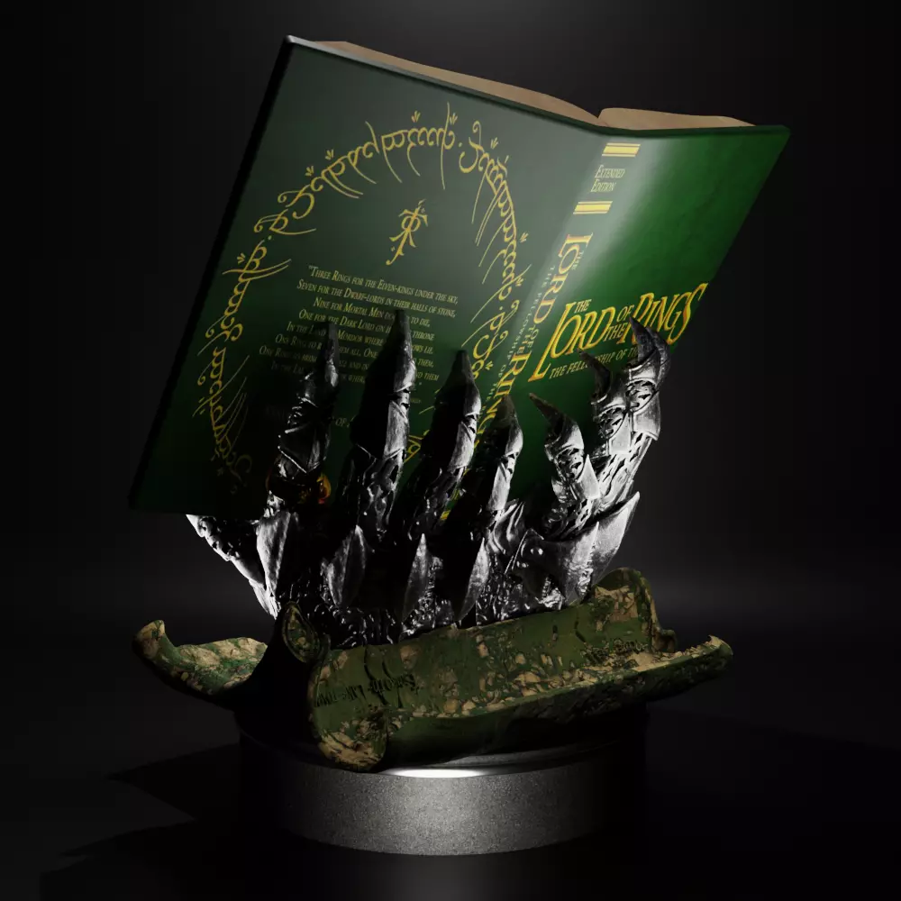 Lord of the Rings Sauron Hands Book Stand 3D print model