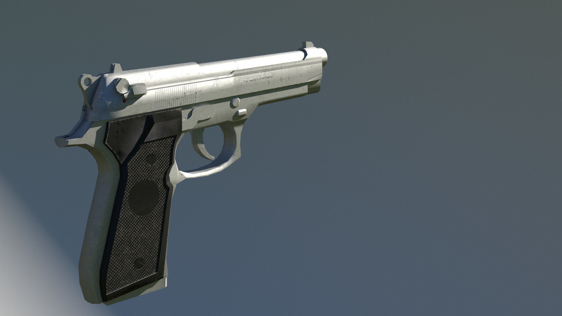 m9 handgun Low-poly 3D model_1