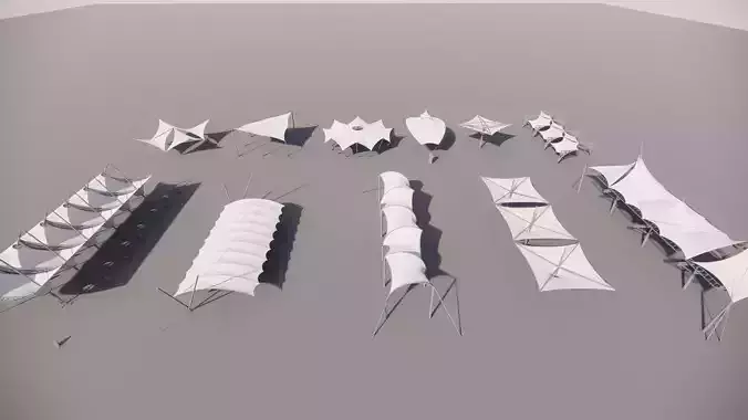 Tensile Structures Collection -A4 3D model