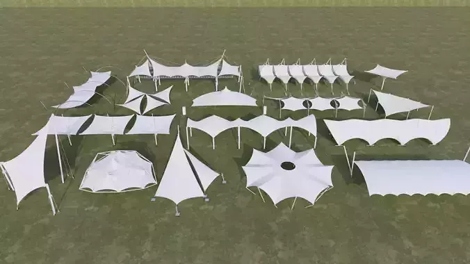 Tensile Structures Collection -A2 3D model