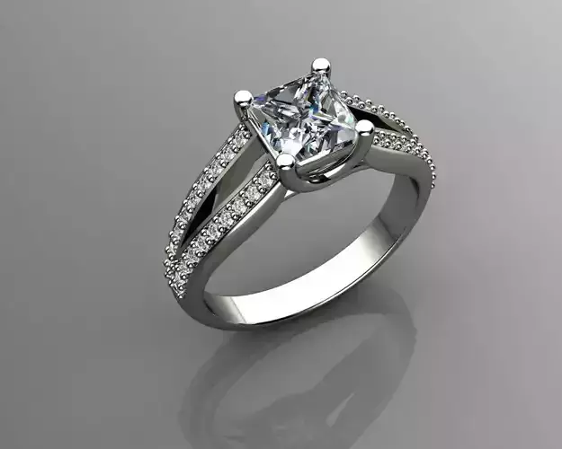 Princess Diamond Engagement Ring