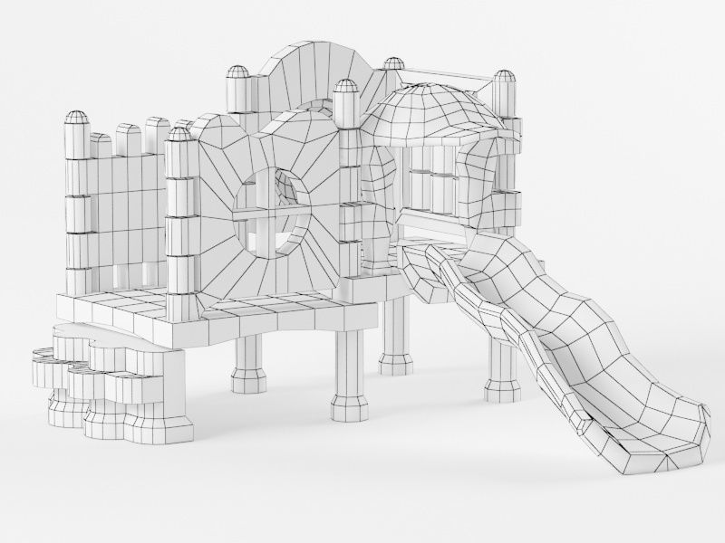 Playground Low-poly 3D model_2