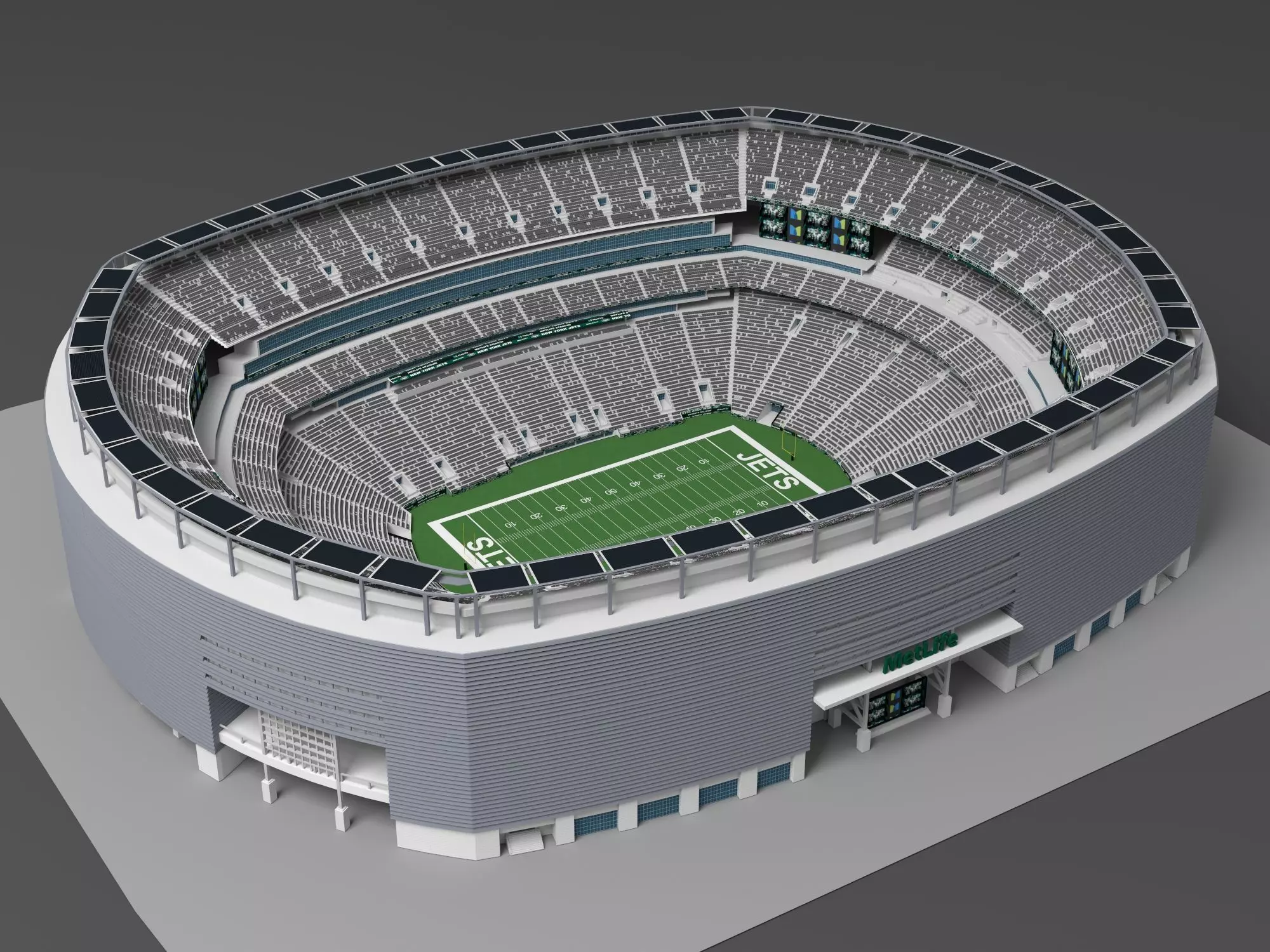Modern American Football Stadium 3D Model Low-poly 3D model