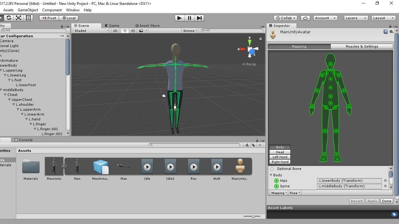 Low-poly Man in t-shirt Low-poly 3D model_4