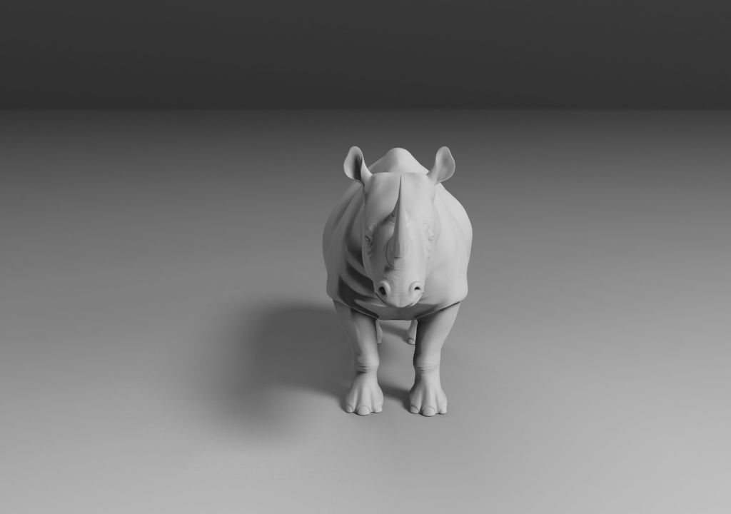 Rhino mouse 3D model_2
