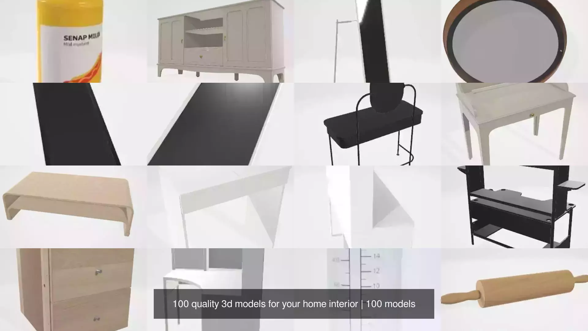 100 quality 3d models for your home interior 3D Model Pack