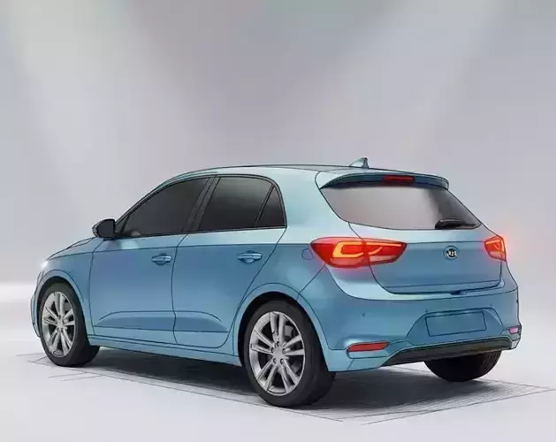 Compact Hatchback Car Real Time 3D Model 3D model 2