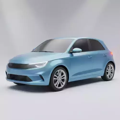 Compact Hatchback Car Real Time 3D Model 3D model