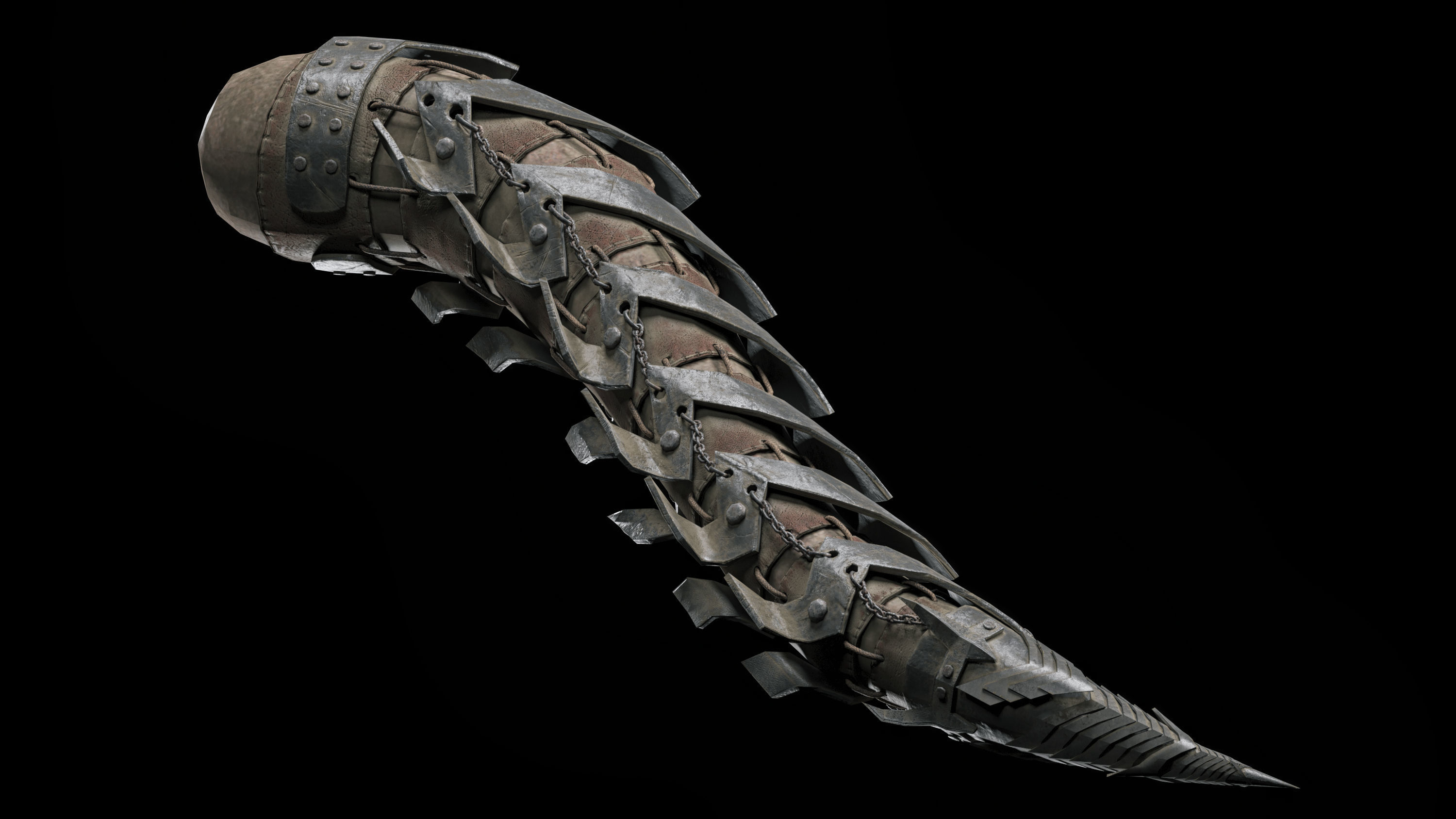 iron tail Low-poly 3D model_6