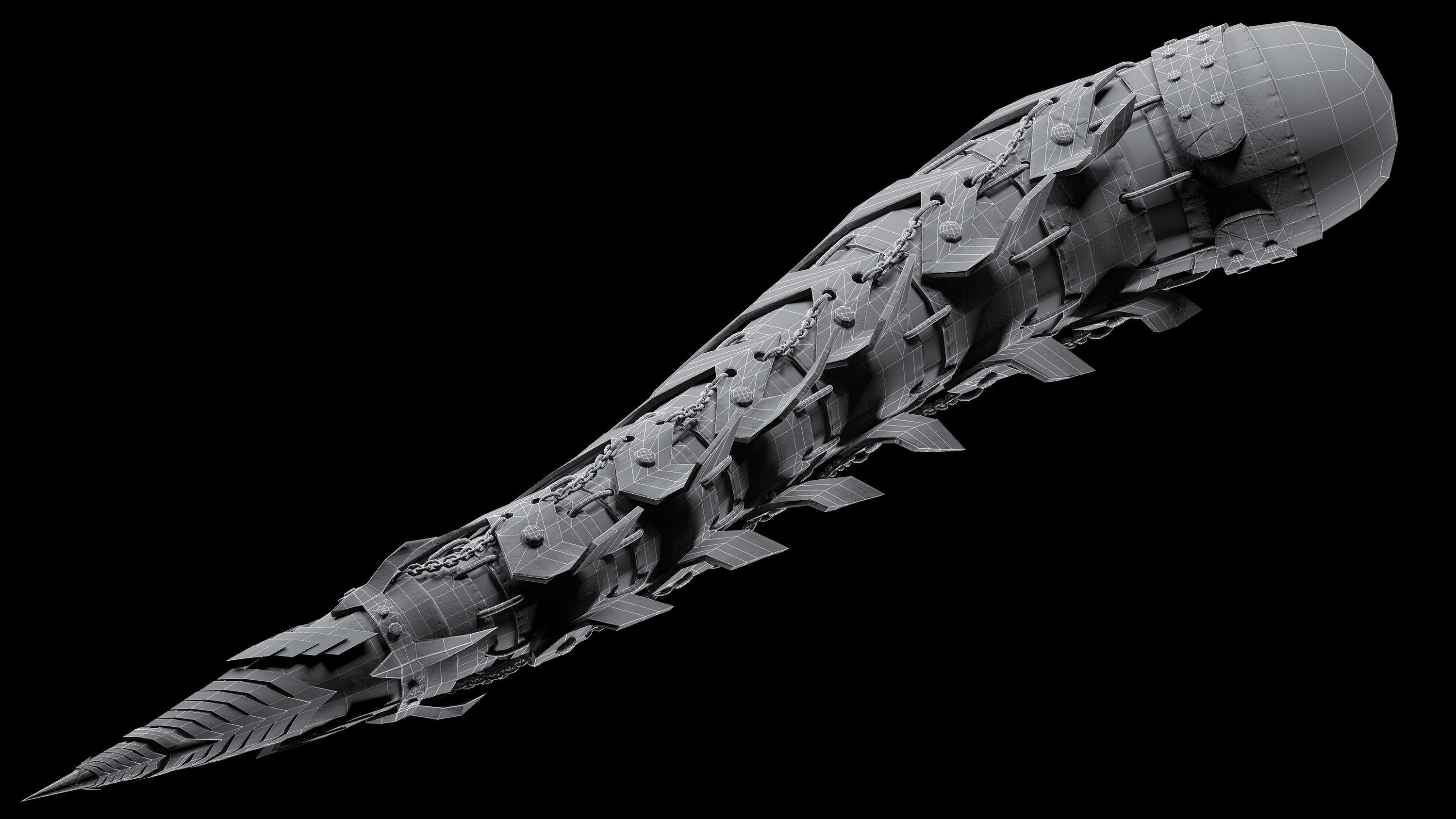 iron tail Low-poly 3D model_2