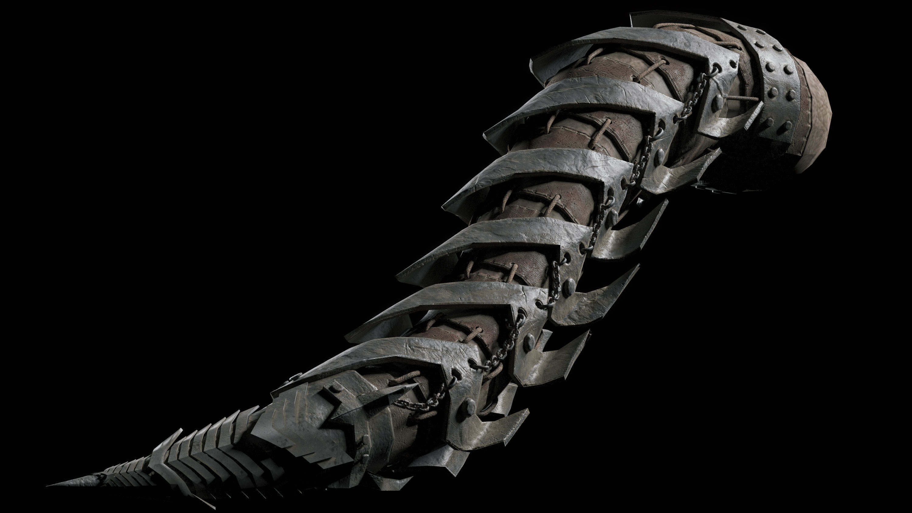 iron tail Low-poly 3D model_3