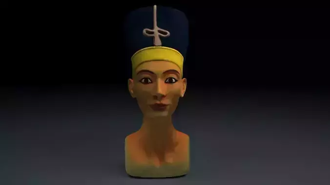 Bust Nefertiti Low-poly 3D model