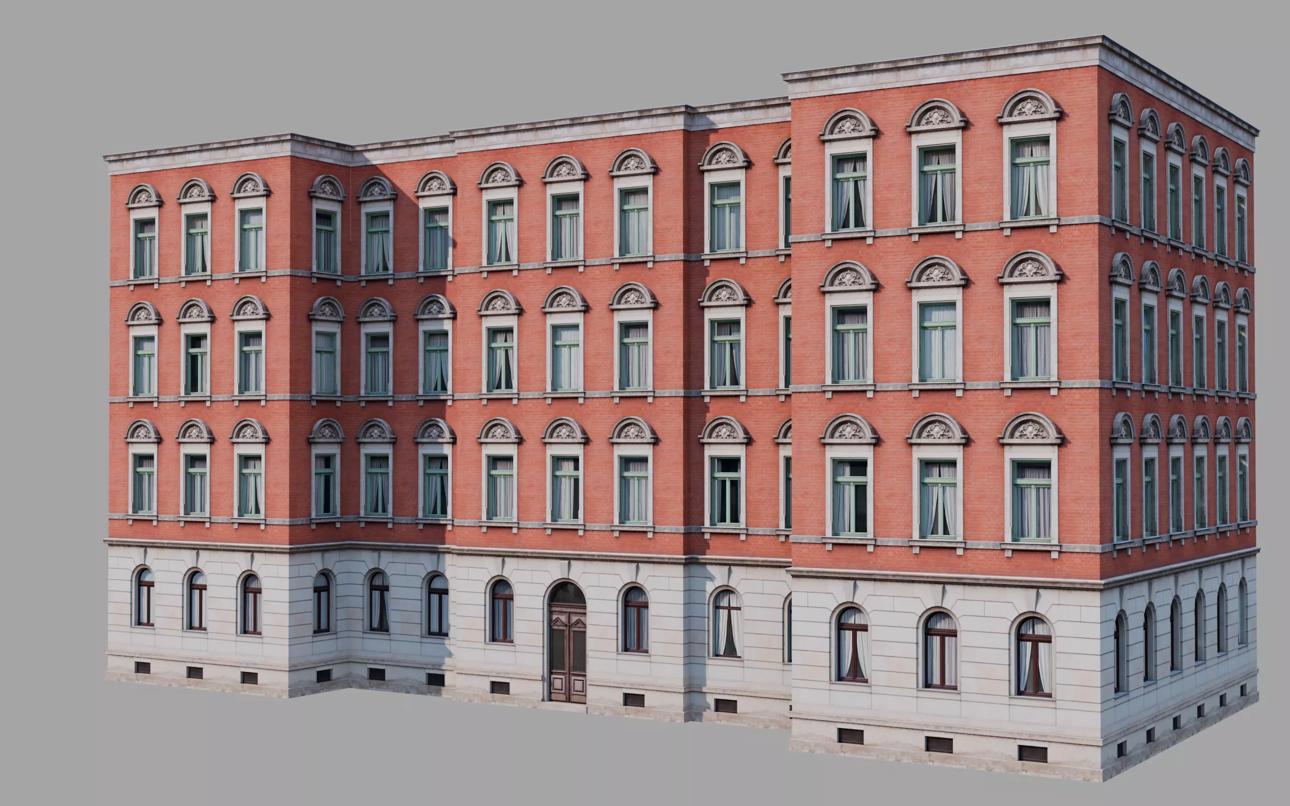 Modular Classical Facade 3 Low-poly 3D model