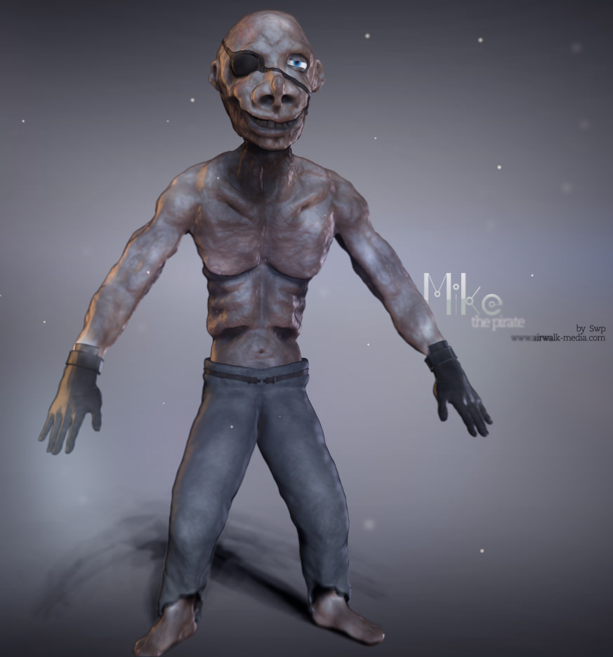 Pirate human Free 3D model_1