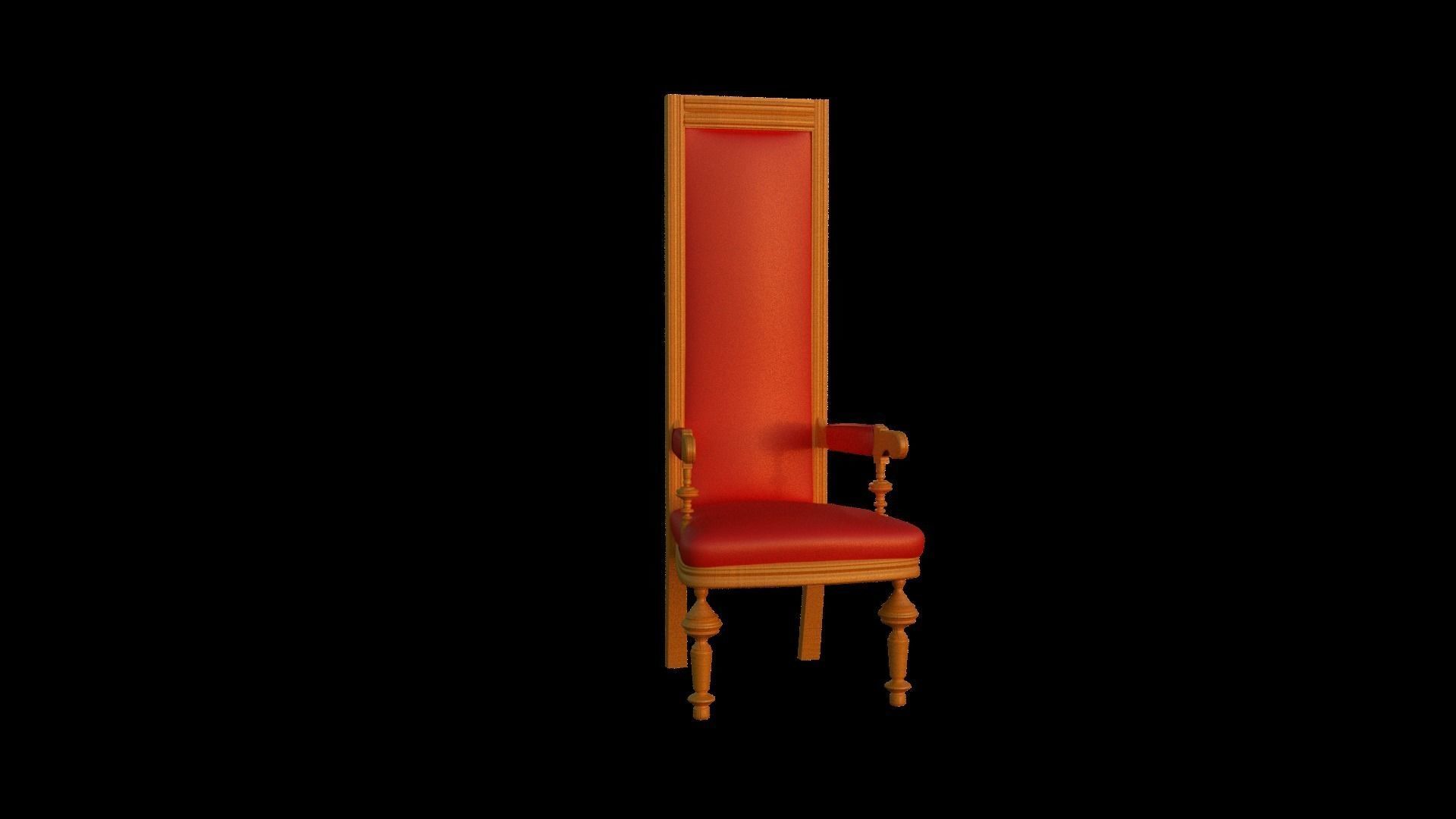 Santa s seat  PBR Free 3D model_0