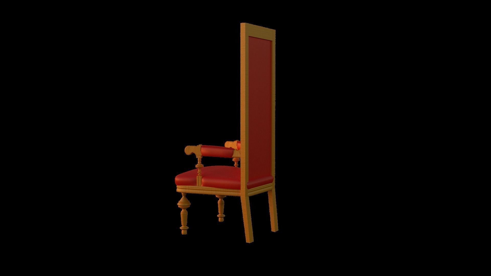 Santa s seat  PBR Free 3D model_4