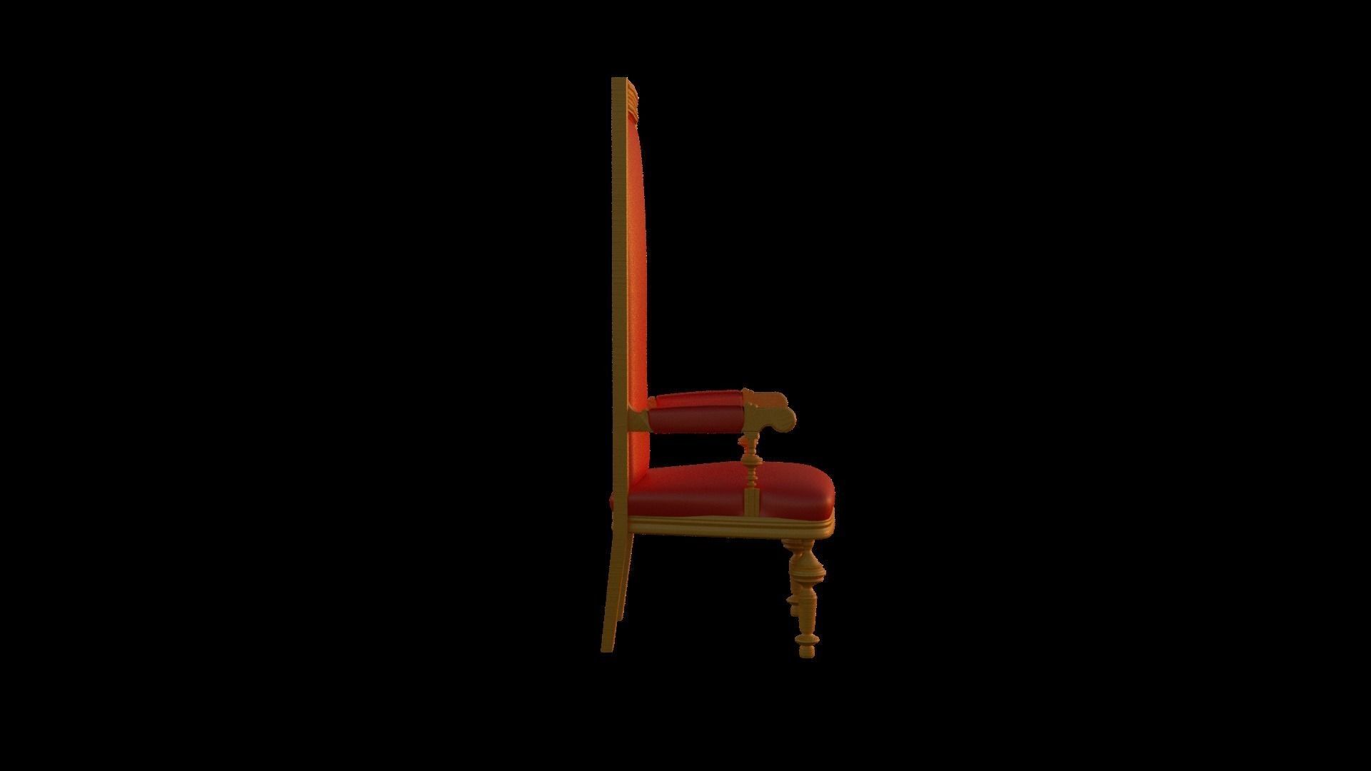 Santa s seat  PBR Free 3D model_3