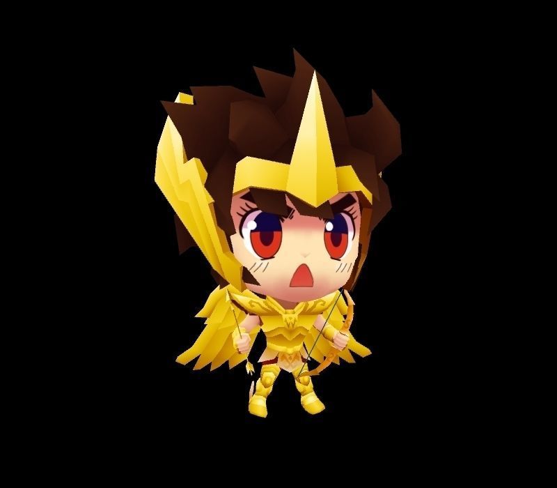 Bronze Saints and Athena Low-poly 3D model_2