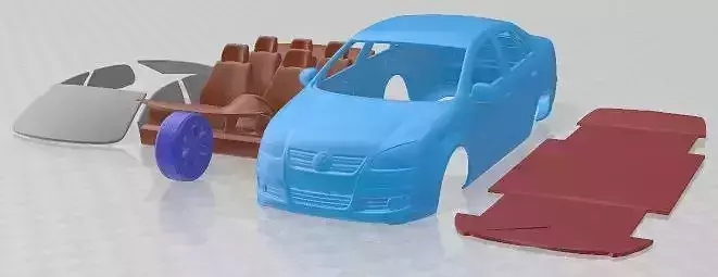 Volkswagen Jetta A5 2010 Printable Car 3D print model