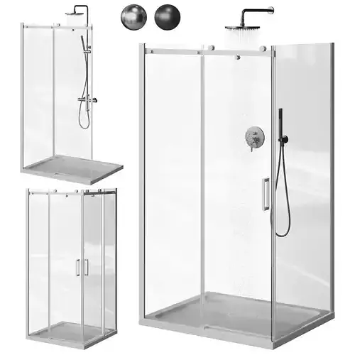 Shower nooks and the door to the niche of Cezares Stylus 3D model